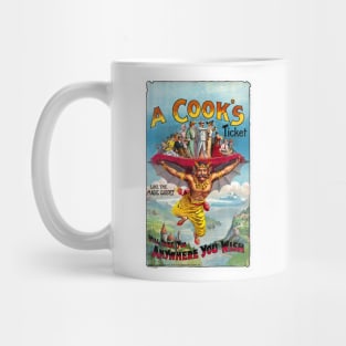 Vintage Travel Poster England A Cook ' s Ticket circus Mug